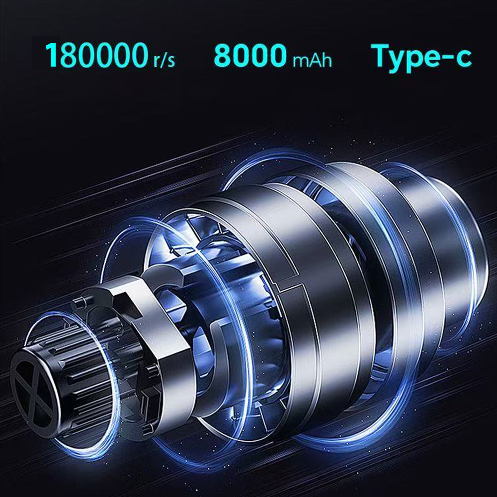 Turbo Fan 180000 RPM Air Blower Handheld Electric Turbo Jet Fan Brushless Violent Blower Wind Speed 53m/s Industrial Duct Fan