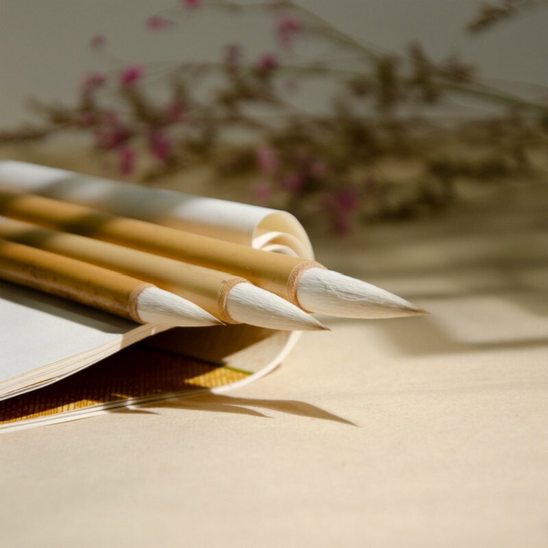 Chinese Calligraphy Pen Mulitple Hair Brush Pen with Box 3pcs/set Beginner Chinese Painting Calligraphy Brushes Tinta China