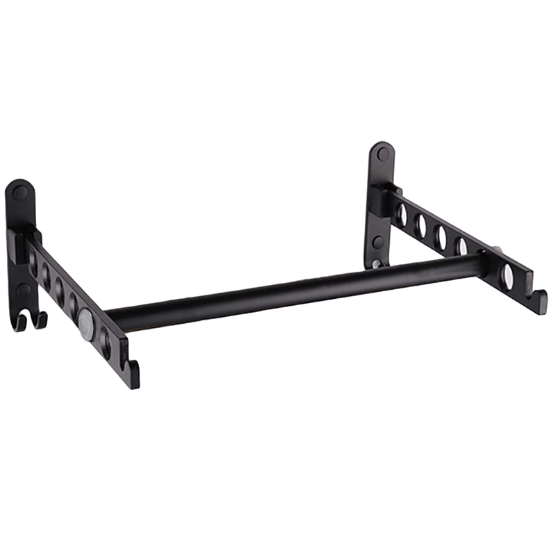 Wall Mount Clothes Hanger Rack Retractable Clothes Rack Wall Hangers for Clothes Closet Organizers and Balcony: Black