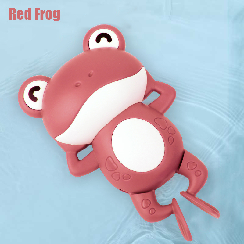 Nuovi giocattoli per bambini anatre da bagno per bambini piscina bagno giocattolo gioco acqua orologio da bagno vasca da bagno piccola anatra carina giocattoli per bambini: Red Frog