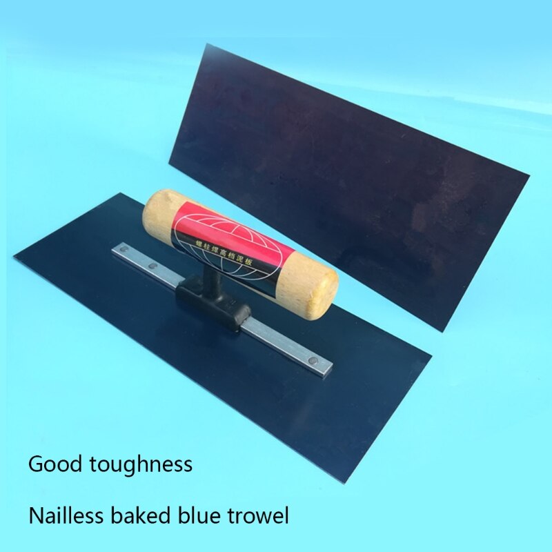 Carbon Steel Blue Plastering Trowel Great for Wall Floor Plastering Troweling Improvement Trowel 24cmx10cm/9.45x3.94''