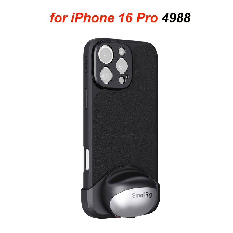 SmallRig FilMov Photography Kit for iPhone 16 Pro Max, for iPhone 16 Pro, with Capture Grip/T-Mount Lens Backplate for MagSafe: Orange