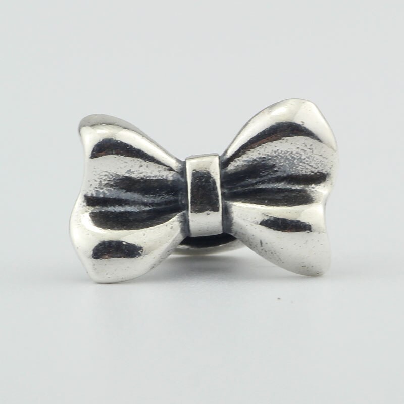 Mistel 925 Sterling Silber Bogen Stopper Spacer Charm Bead Europäischen Schmuck