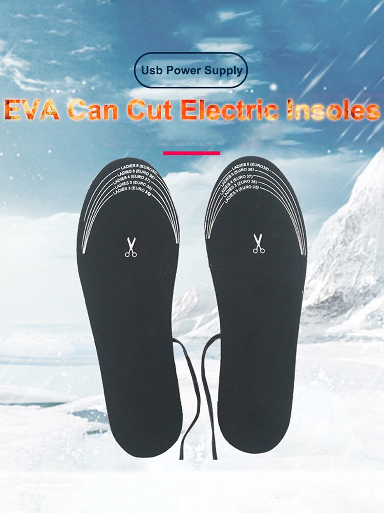 USB Heated Shoe Sneaker Insoles Foot Warming Pad Washable Winter Warm Thermal Mat For Outdoor Sports Heating Warmer Excitement
