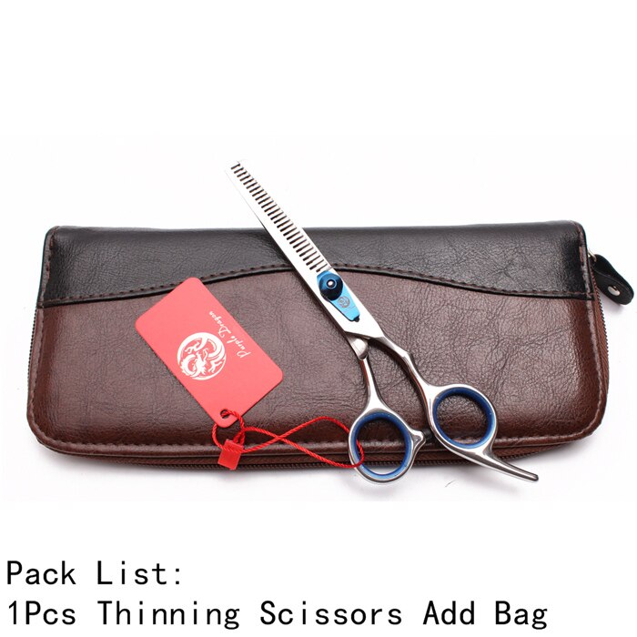 6 pulgadas JP-Tijeras de aseo para perros con tornillo azul inoxidable, tijeras normales para adelgazamiento, tijeras profesionales para mascotas, Z1003: Z1003 Lan T 6YY