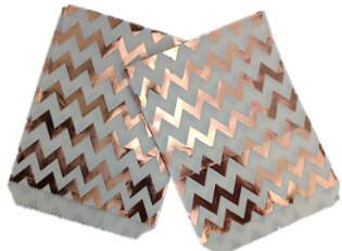 25 Pcs/pack 18cm Bags Paper Pouch Rose Gold Paper Food Safe Bags Birthday Wedding Party Favors Bags Packing for Guests: GP04