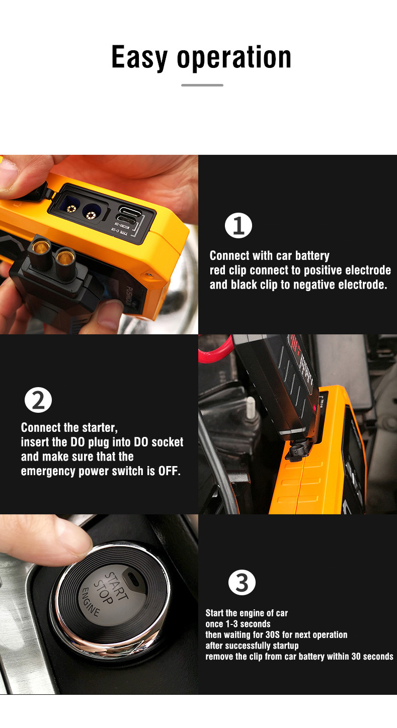 OBDIICAT E18 Car Jump Starter Starting Device Battery Power Bank 600A Real Capacity 12000 Auto Buster Emergency Booster Start