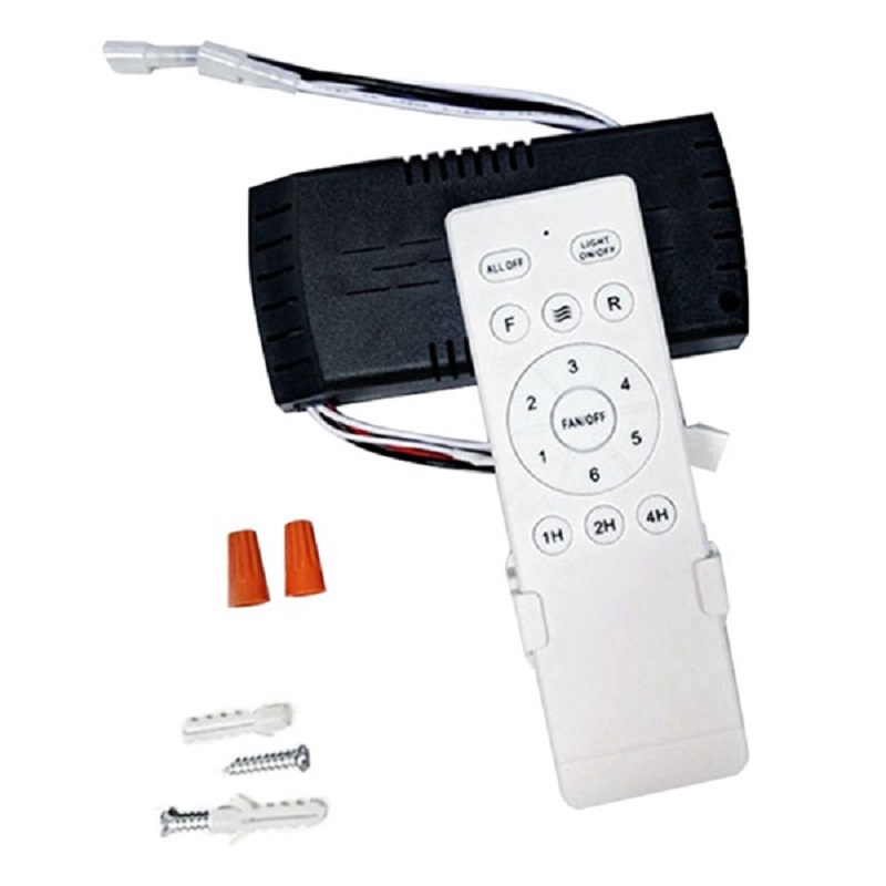 Frequenz umwandlung Decken Ventilator Fernbedienung Bausatz Licht Hochspannung 6-Gang-Fernbedienung Empfänger Regler für Decken Ventilator Licht: Elfenbein