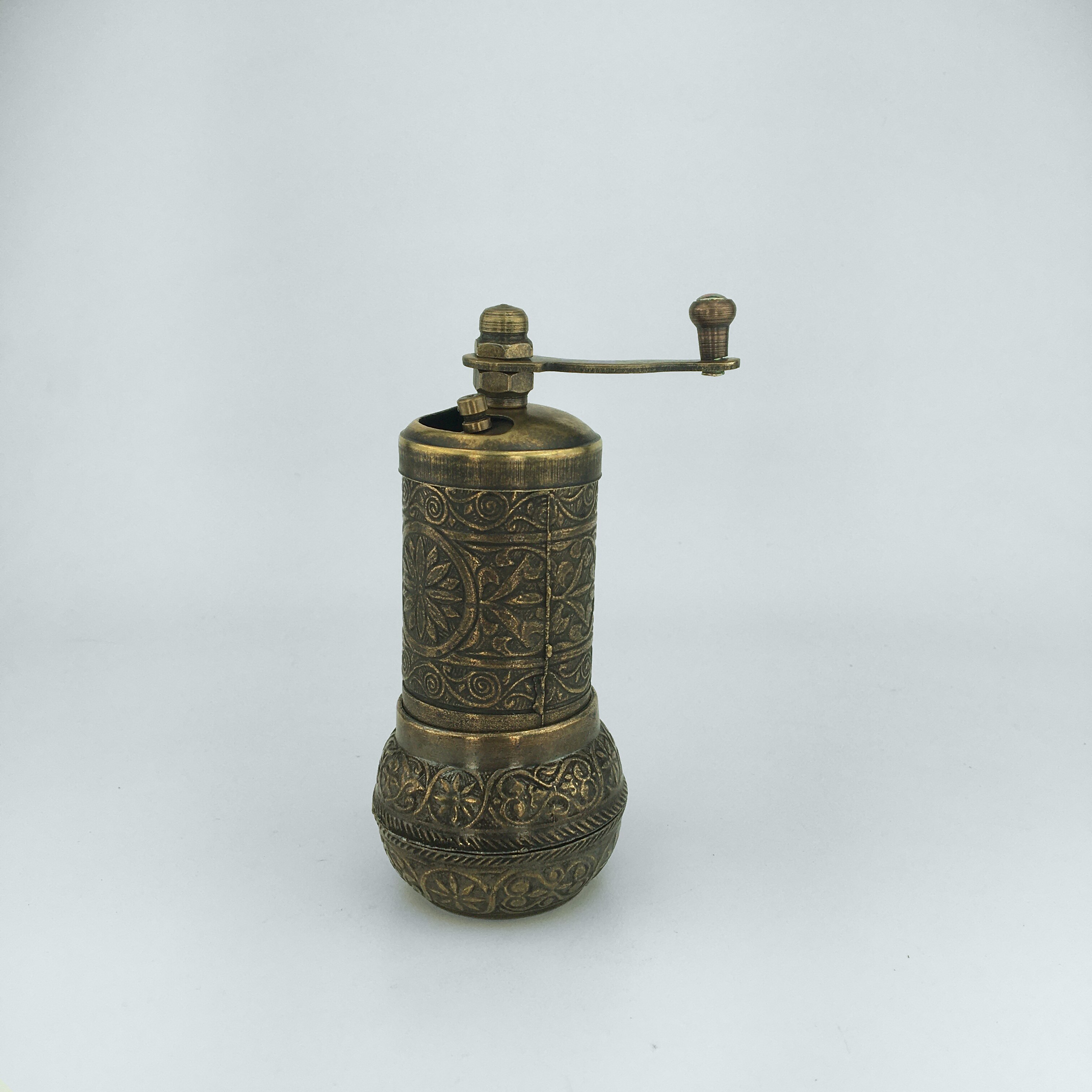 Koffie Zout Peper Koffie Spice Hand Molen Molen Traditionele Decoratie Metalen Turkse Made: Brown