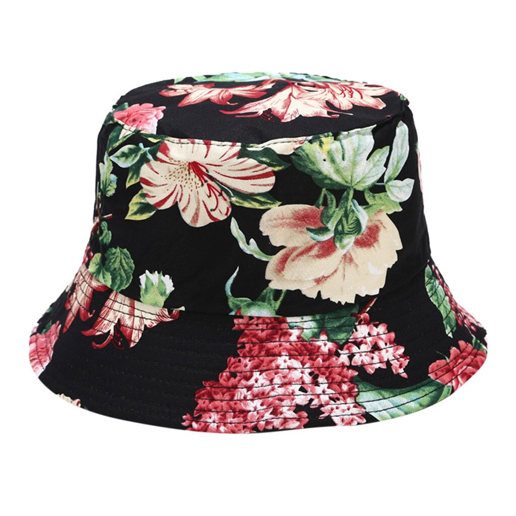 Unisex Foldable Bucket Hat Beach Sun Hat Fisherman Hat Unisex Men Women Floral Sun Hat Outing Two-sided Bucket Caps #z: S