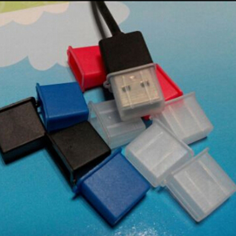 10Pcs Usb Type A Man Anti-Dust Plug Stopper Cap Cover Protector Zwart/Wit/Blauw