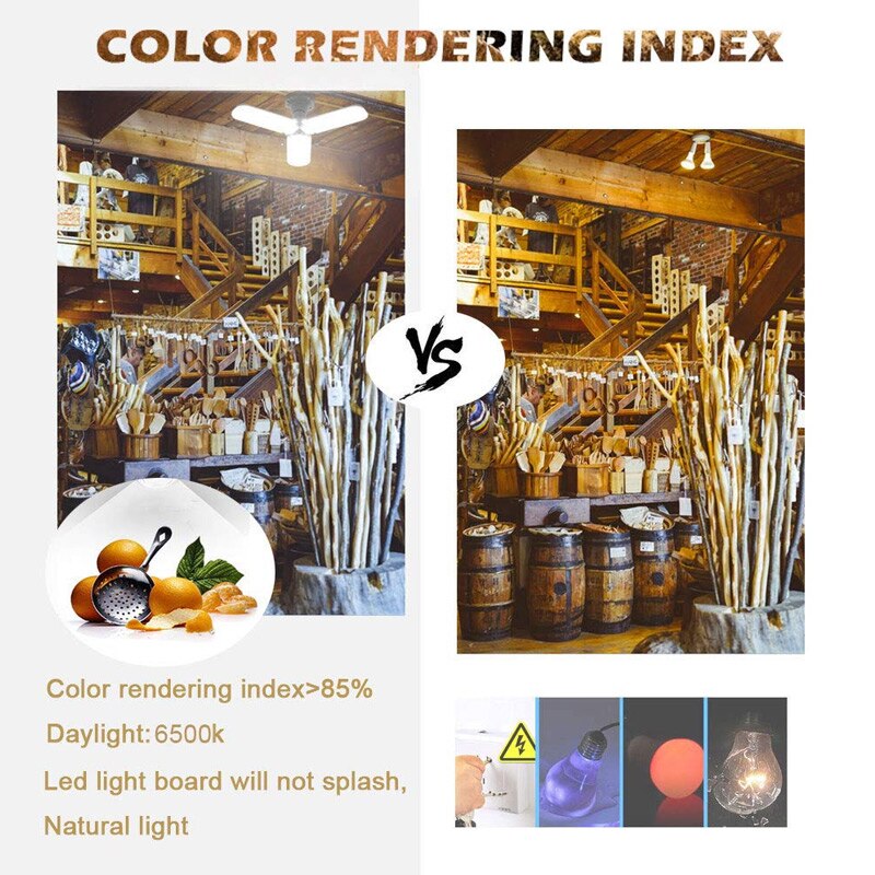 LED Garage Lights Deformable 45W Shop Lights for Garage Workshop Basement _WK