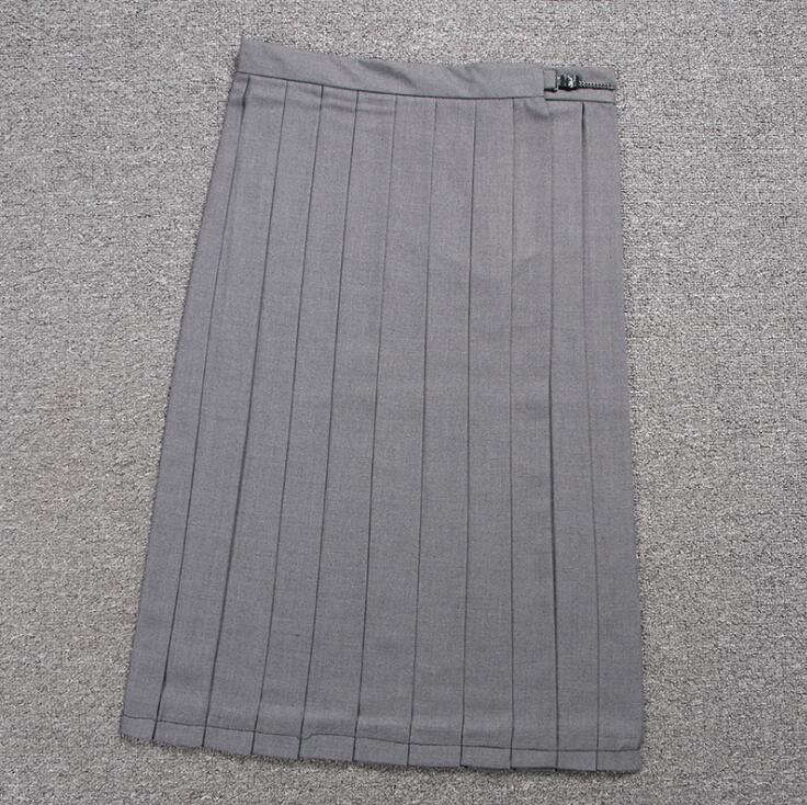 Terno japonês de marinheiro, uniforme escolar, roupa japonesa de estudante, uniforme jk, camisa, saia longa, casaco, três/conjunto, conjunto cinza