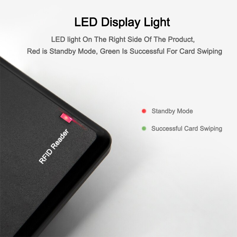 Eseye RFID USB EM4100 125 khz RFID EM ID Reader Gevoeligheid Proximity Smart Card Reader Ondersteuning Window Systeem USB RFID reader