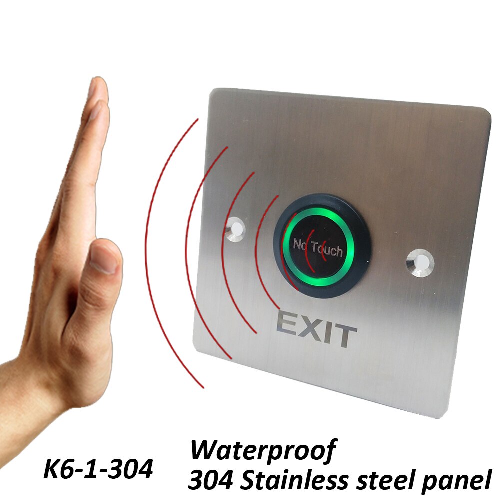IP68 Waterproof Metal Contacless No Touch Infrared Door Access Control Exit Button: K6-2-304