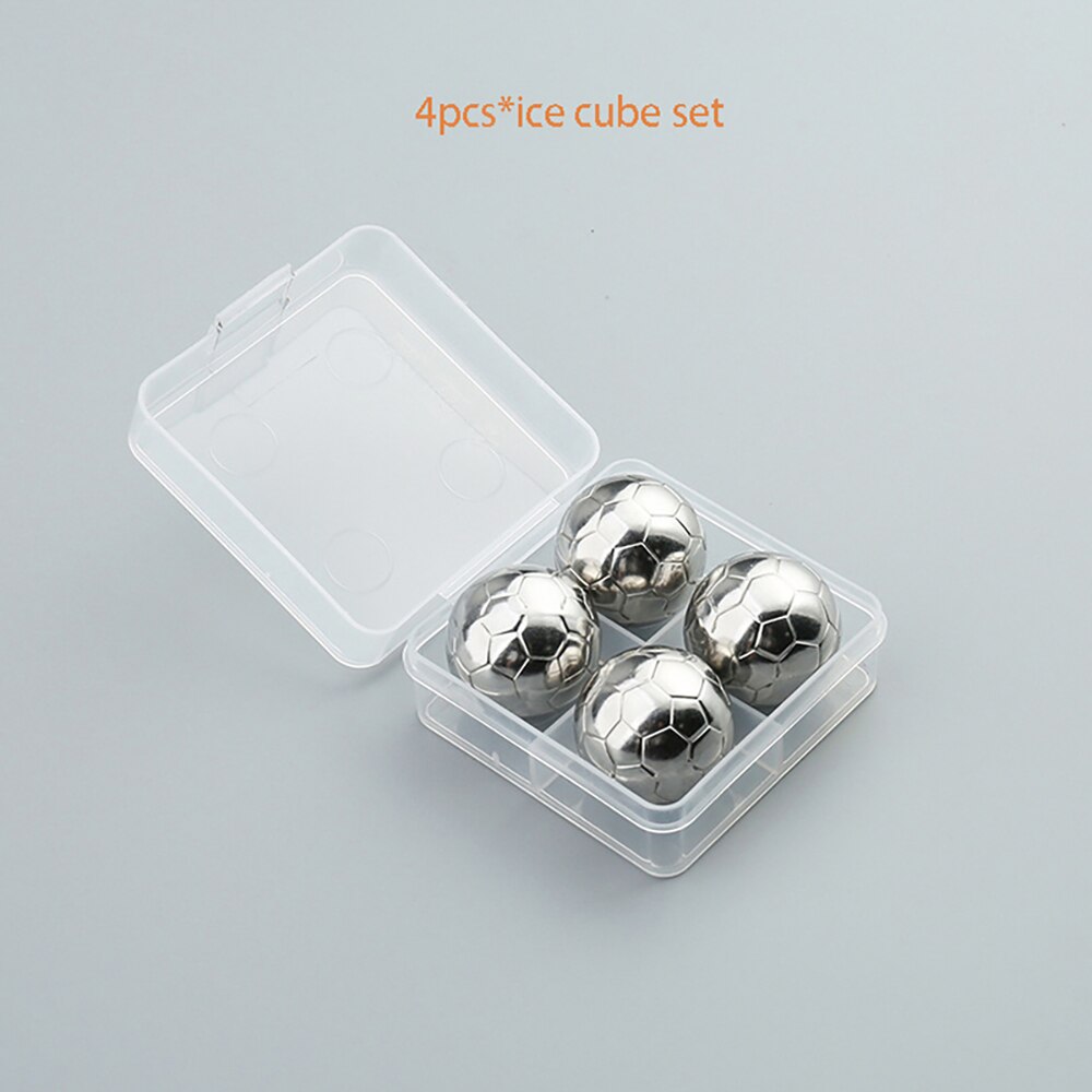 Metal Ice Cubes Set Premium Whisky Chilling Stones Metal Ice Cube: 4Pcs