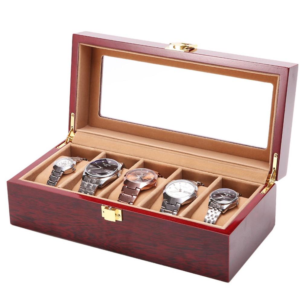 Houten Horloge Box Case Voor Yazole Polshorloge Box Gevallen Display Organizer Horloge Sieraden Gem Display