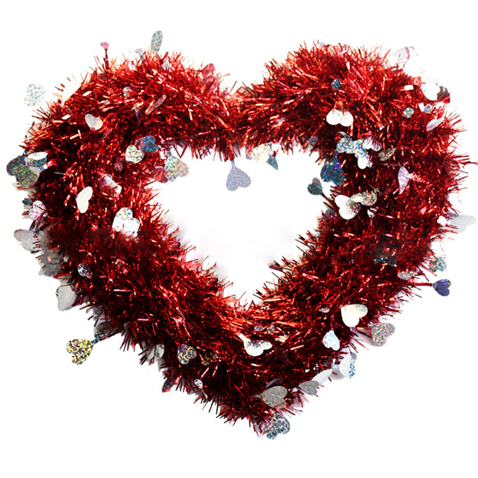 Valentine's Day Love Heart Shape Garland Wall Hanging Decoration Party Pendant Party Wedding Room Decoration Wreaths: B