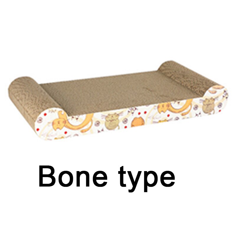 Kissan raapimislauta suora/sauma/kaavin isoille kissoille, kaksipuolinen kestävä lemmikkikissan raapimisalusta, matto kissanmintulla, kynsienhoitolelu: Luutyyppi