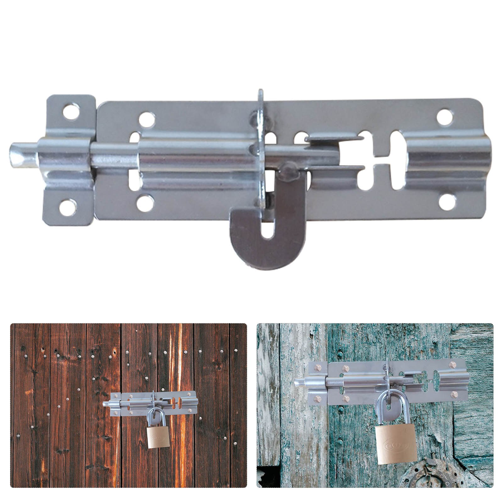 4pcs Sliding Bolt Sliding Lock Stainless Steel Sliding Door Lock