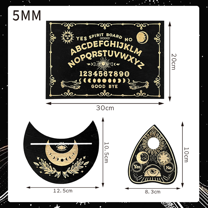 12inch Wooden Divination Pendulum Board Engraved Magic Board Ouija Board Metaphysical Message Witch's Pendulum Board Kit