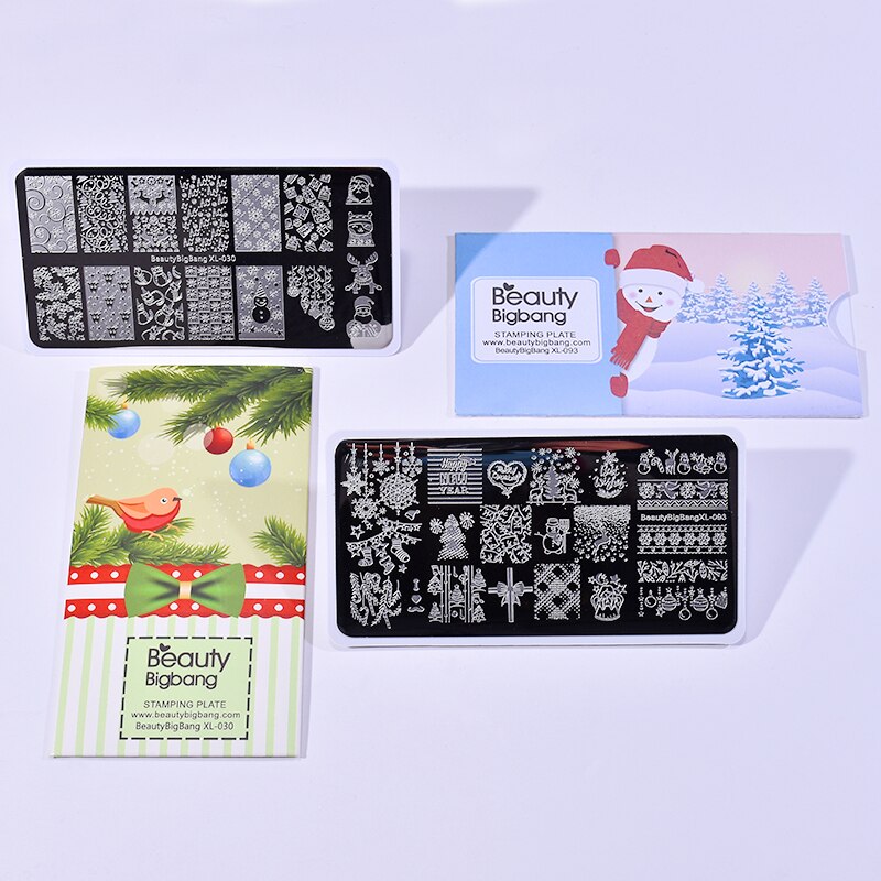 2 st beautybigbang nagelskrivare stämplingsmall set djur blomma träd ringbild nagelkonst stämpel stencilplattor: Zhsp 1717