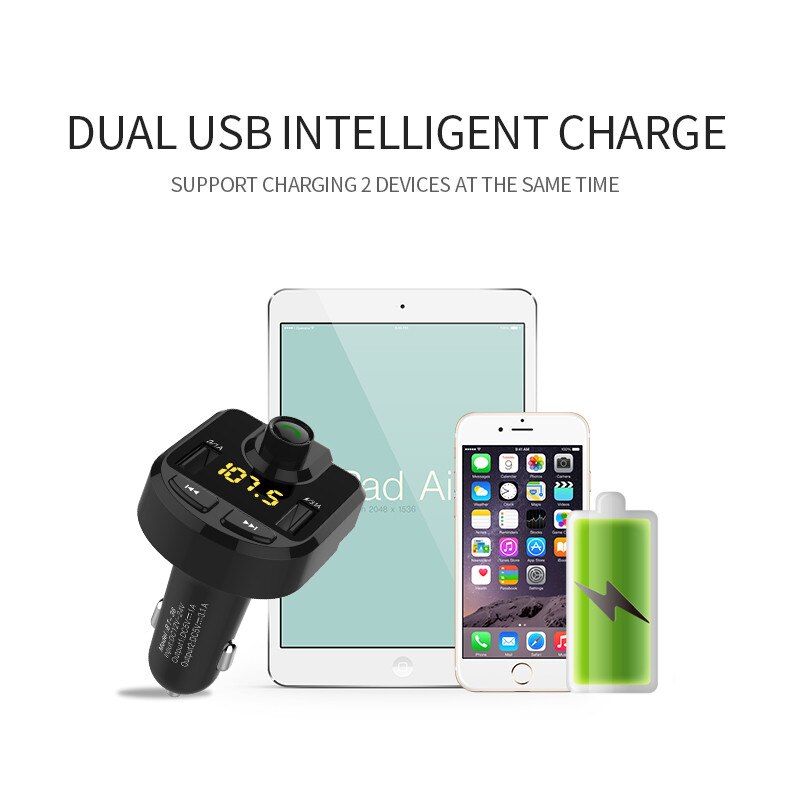 LCD affichage numérique Bluetooth voiture FM transmetteur sans fil adaptateur Radio USB chargeur lecteur Mp3 Esolom Bluetooth FM transmetteur