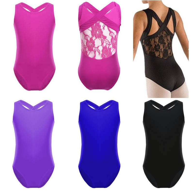 TiaoBug Mädchen Professionelle Ballett Trikot Blumen- Spitze Sport Gymnastik Trikot Kleid Ballerina Party Kind tanzen Kostüm Karosserie