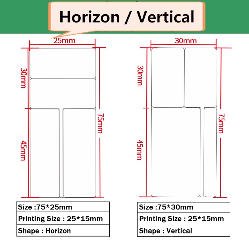 Direct Thermal Jewelry price label for zebra thermal bar code printer, 1 roll, 500 stickers