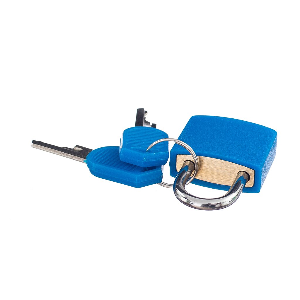 2 Kleine Hangslot Set Met Sleutels (2 Pairs) bagage Koffer Reistas Mini Lock Accessoire Kit Massief Messing Blauw &amp; Oranje