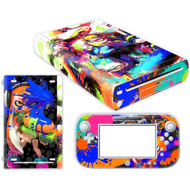 Funda para consola W ii U con controles remotos Skins para pegatina Nintend w ii u para w ii u skin: TN-WiiU-0555