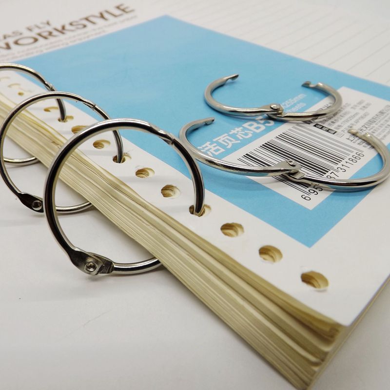 Silver metal Book Binding ring 10pcs/package hanging ring split ring wall calendar circle