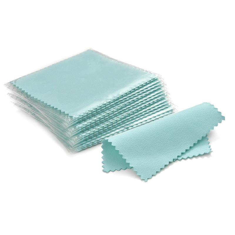 10 Pcs 8X8 Cm Schone Poetsdoek Polijsten Doek Voor Sterling Veeg Zilver Goud Platina Ornamenten Anti Dofheid sieraden Gereedschap: blue