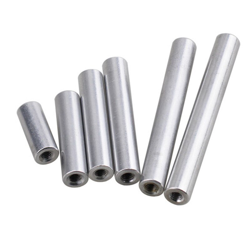 5PCS M6 Aluminum Round Coupling Nuts Aluminum Alloy Lead Screw Connection Nut Extend Long Lengthen Round Coupling Nut