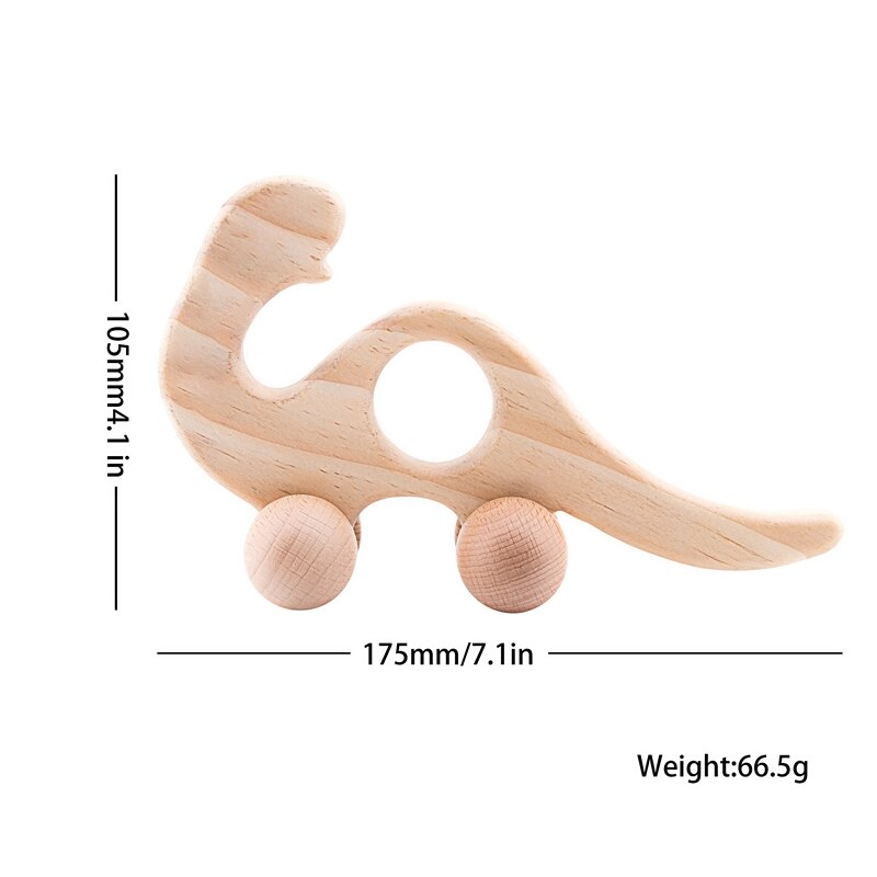 1Pc Leuke Baby Speelgoed Beuken Houten Dieren Honden Auto Cartoon Olifanten Montessori Speelgoed Voor Kinderen Tandjes Verpleging Baby Bijtringen