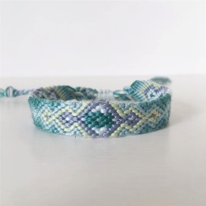 ABL027, Cotton Woven Friendship Bracelets Braided Trendy Surf Beach Boho Girl Women Pulseras Femme: 13