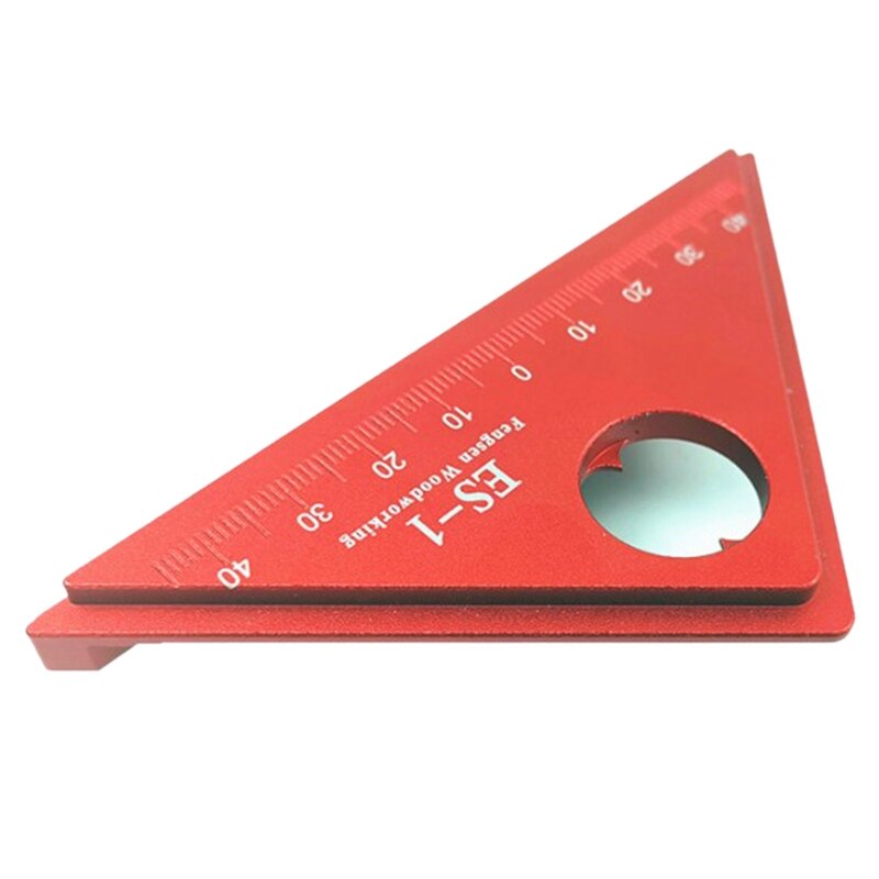 Aluminum Ruler Triple-cornered Ruler 45 Degree Right Angle Gauge Woodworking Carpenter Tools