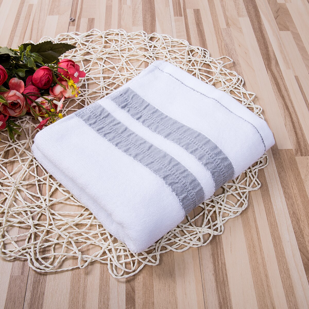 Zachte katoenen badhanddoeken voor volwassenen, absorberende badstof, luxe handbad, strandlaken, volwassen, mannen, vrouwen, basishanddoeken: A