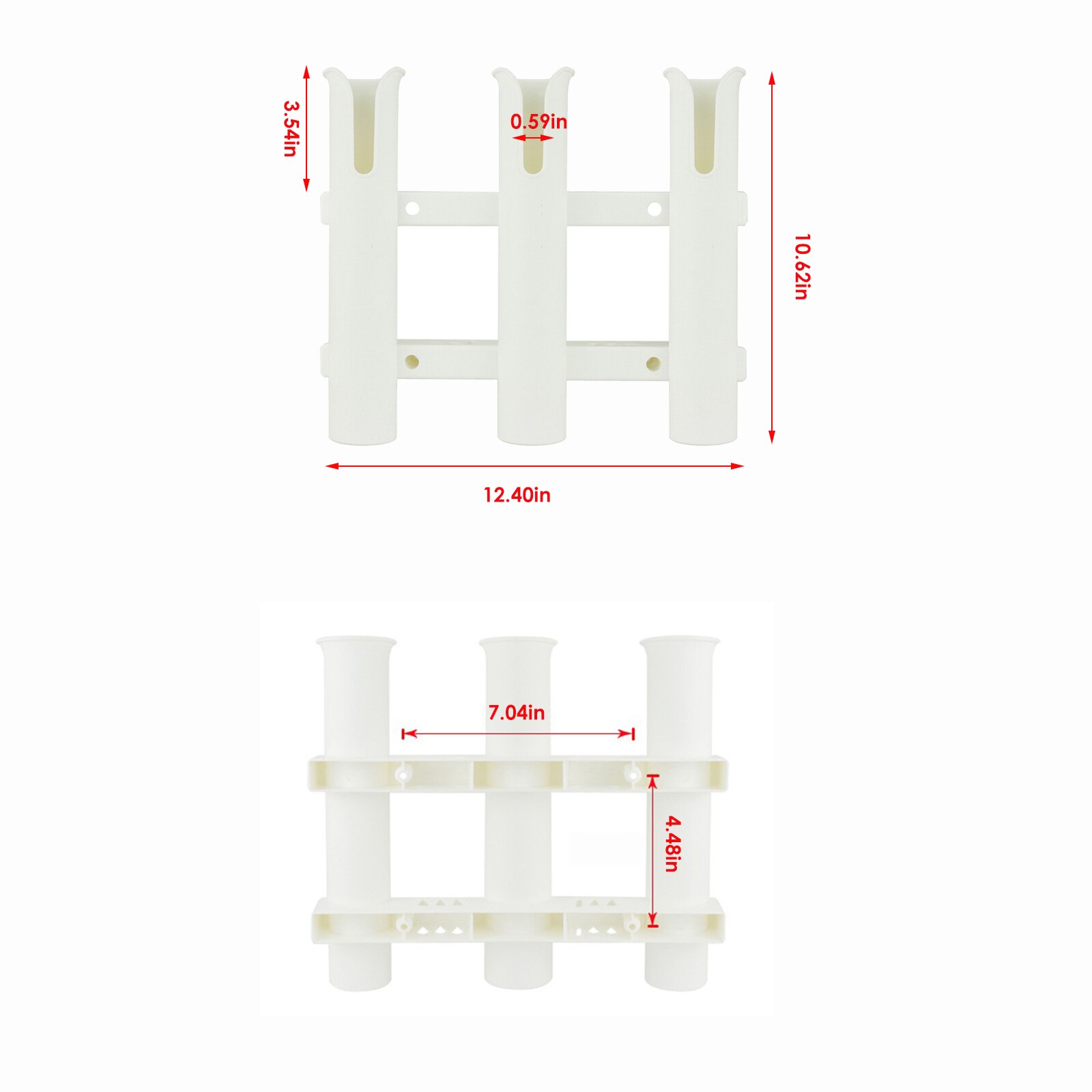 3 Tubes Link White Plastic Fishing Rod Racks Holder Fishing Rod Rack Socket For Boat Fishing Accessories Space saving