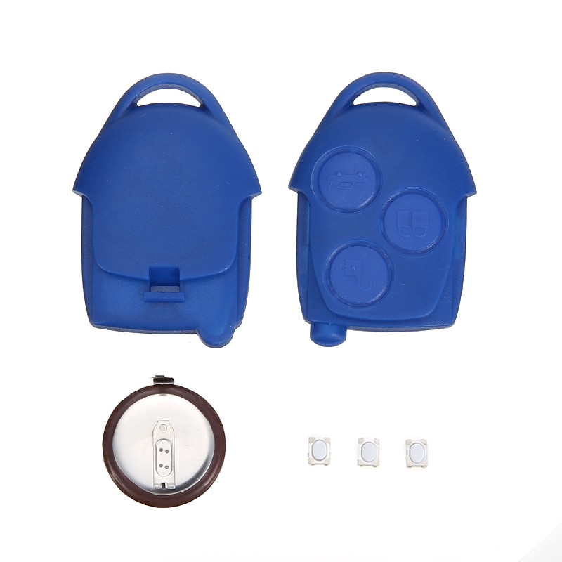 1pcs Plastic 3 Buttons Remote Case Car Key Shell with Battery Fit For Ford Transit MK7 2006 Auto Accessories