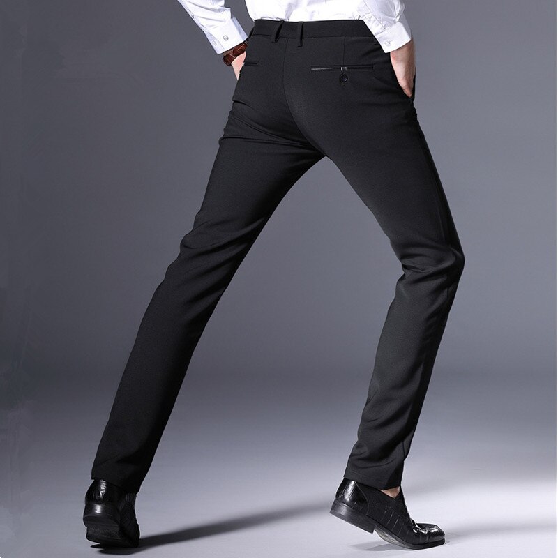 Pantalones de vestir para hombre, pantalón de negocios, estilo clásico, pantalones de boda,