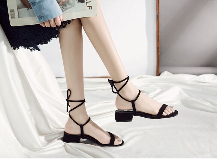 Sandalias romanas de tacón fino, Sandalias de tacón alto para mujer, zapatos sexis con talón abierto y talón descubierto, zapatos de mujer, zapatos de , zapatos de verano para mujer: Black / 5