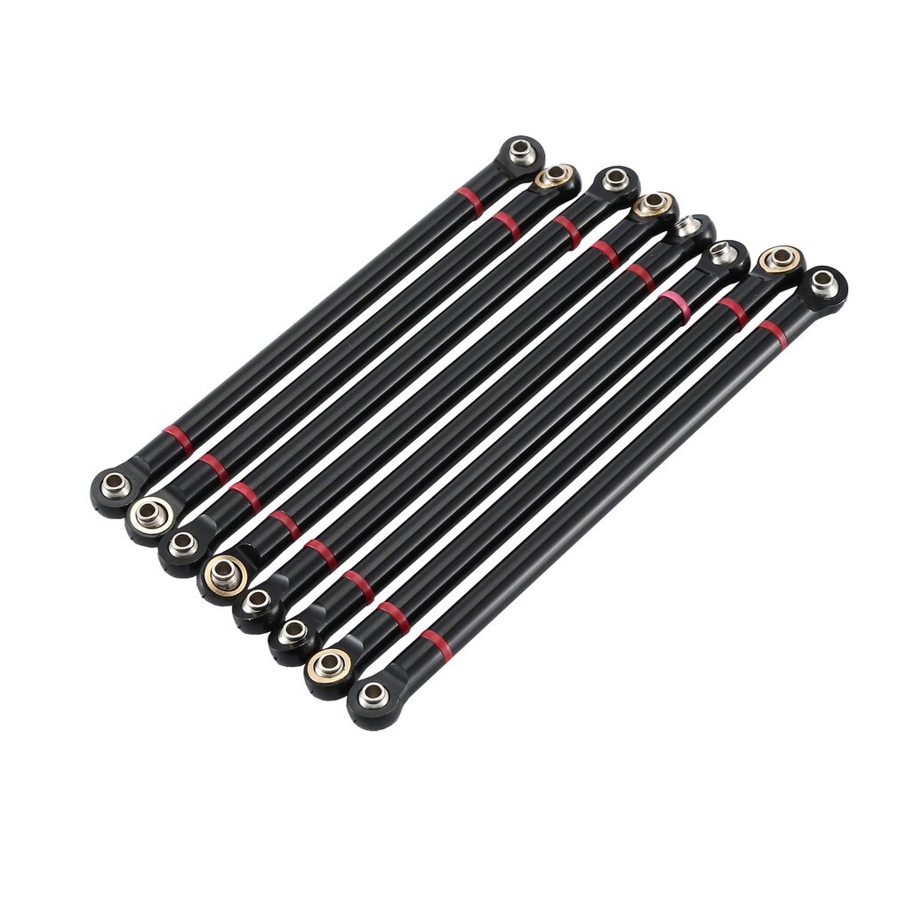 8 Stuks Aluminium Chassis Rc Link Rod Linkage Set 313Mm Wielbasis Voor 1/10 Axiale SCX10 Rc Crawler Auto: Default Title