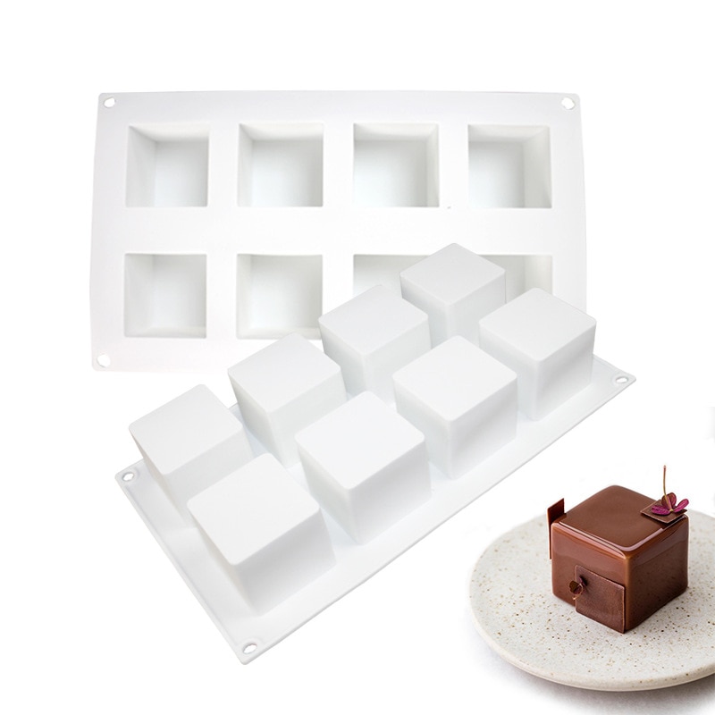 5*5*5cm 3d terning form silikone kage form gør-det-selv firkantet bagning kage form kage form