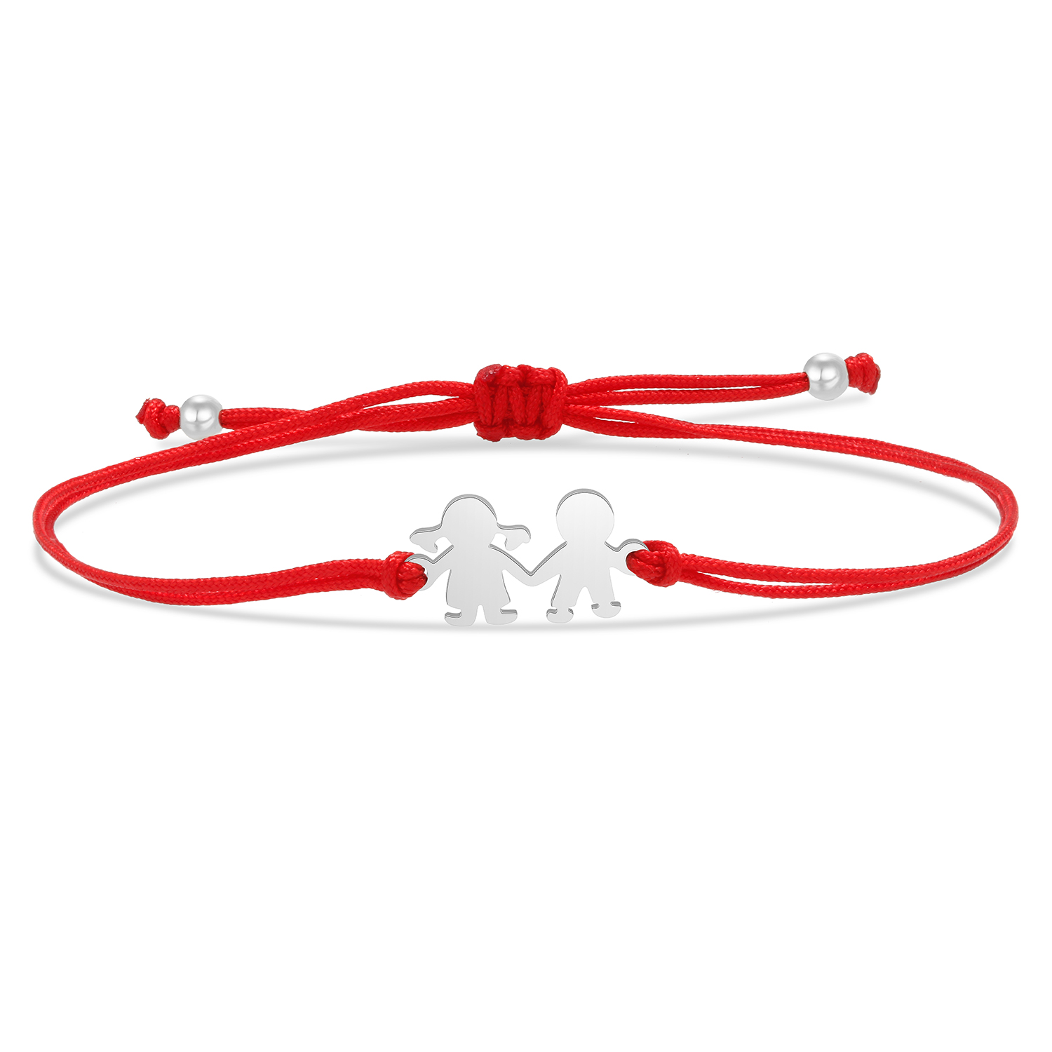 Vergulde Roestvrij Staal Delicate Gepolijst Twee Leuke Meisjes Bedelarmband Vrouwen Meisje Liefde Hart Vriendschap Sieraden: VERMEIL