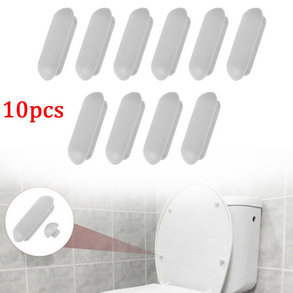 10Pcs Toiletbril Bumper Seat Top Cover Plug Wc Deksel Accessoires Wit Stop Bumper Home Badkamer Accessoires