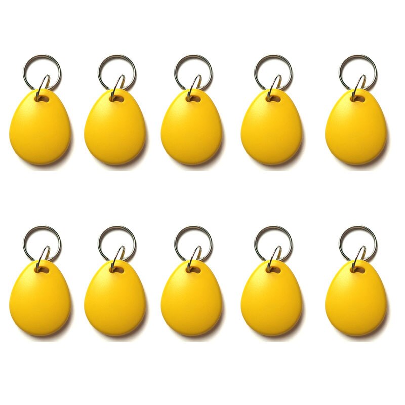 Uid fob 13.56mhz bloco 0 setor gravável ic cartão clone mutável inteligente keyfobs chave tags 1k s50 rfid controle de acesso: 10pcs Yellow