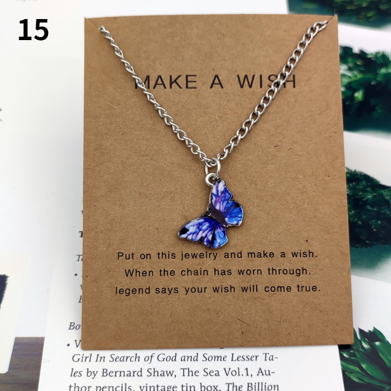 Collares con colgante de mariposa a la para mujer, collar de cadena de clavícula de insecto Multicolor Simple y dulce, accesorios de joyería para: COLOR ORO ROSADO