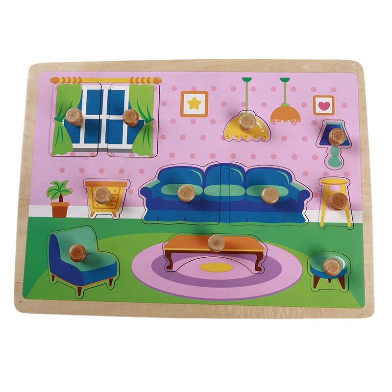Kids Puzzel Speelgoed Cartoon Afdrukken Houten Puzzels Puzzel Baby Educatief Speelgoed Voor Kinderen