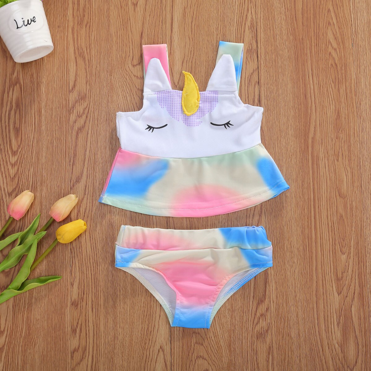 Infant Toddler Kid Baby Girl Cartoon Bikini Set Swimsuit Unicorn Summer Cute Beachwear